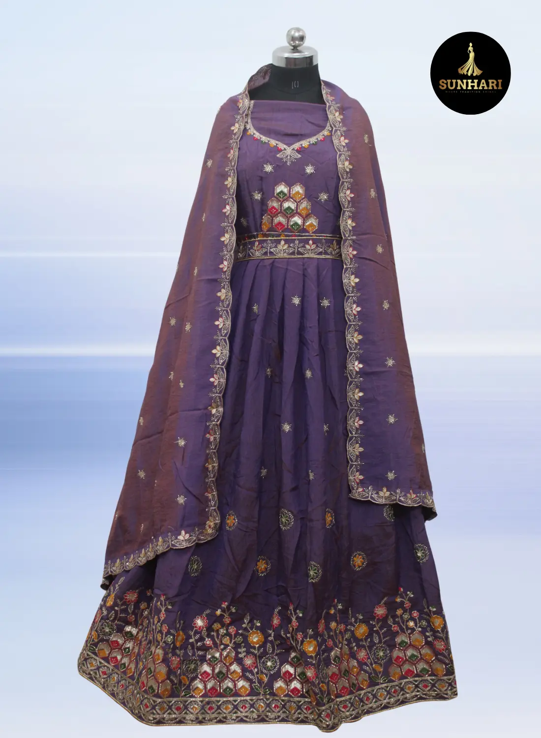 Royal Orchid Handcrafted Designer Lehenga